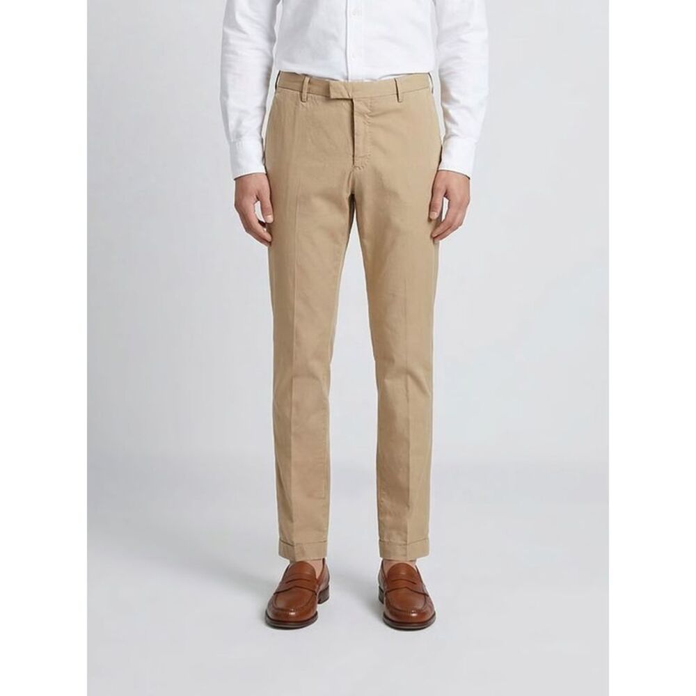 Pt Torino Men Cotton Blend Chino Trousers Pt Torino